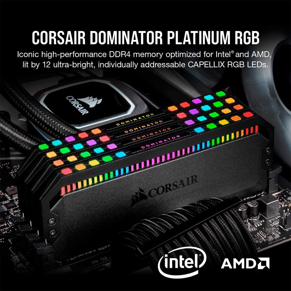 Ram Corsair Dominator Platinum 8GB 3200Mhz DDR4 RGB - (CMT16GX4M2C3200C16)