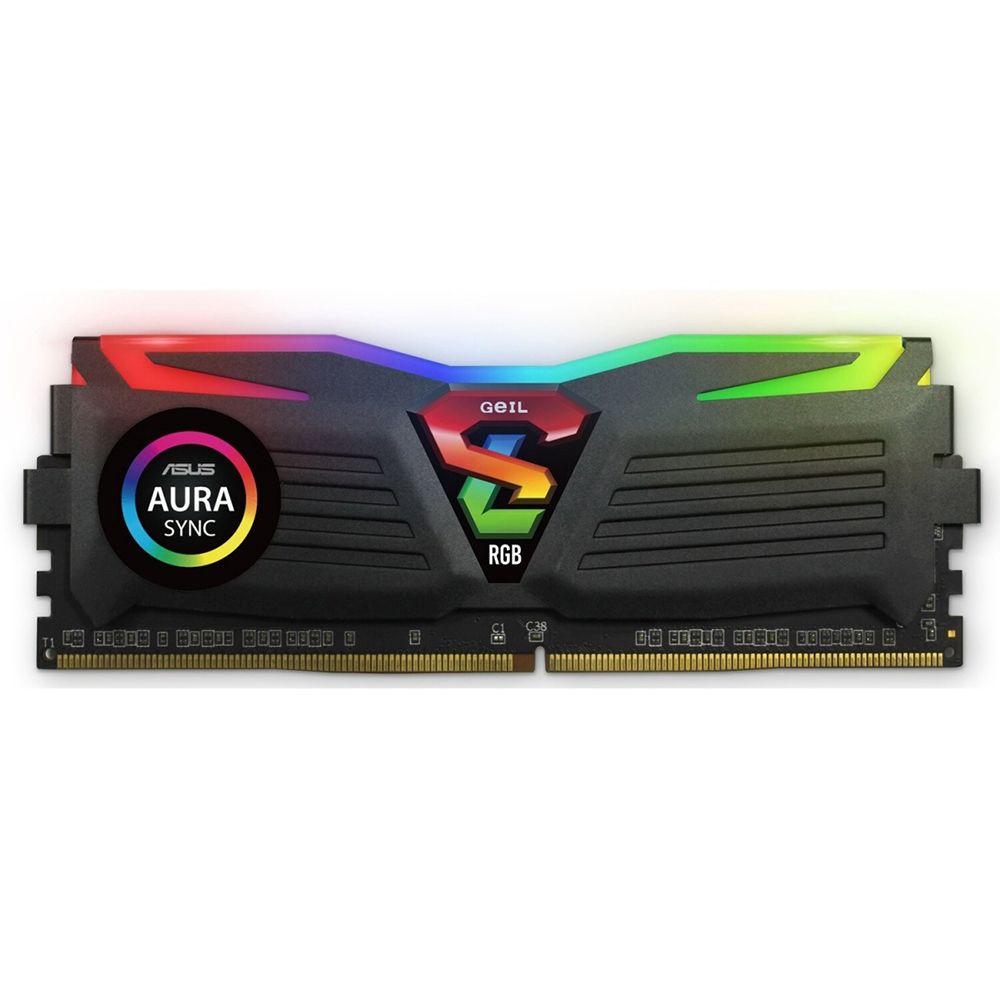 Ram GEIL Super Luce Black 8GB DDR4 3200MHz Tản Nhiệt