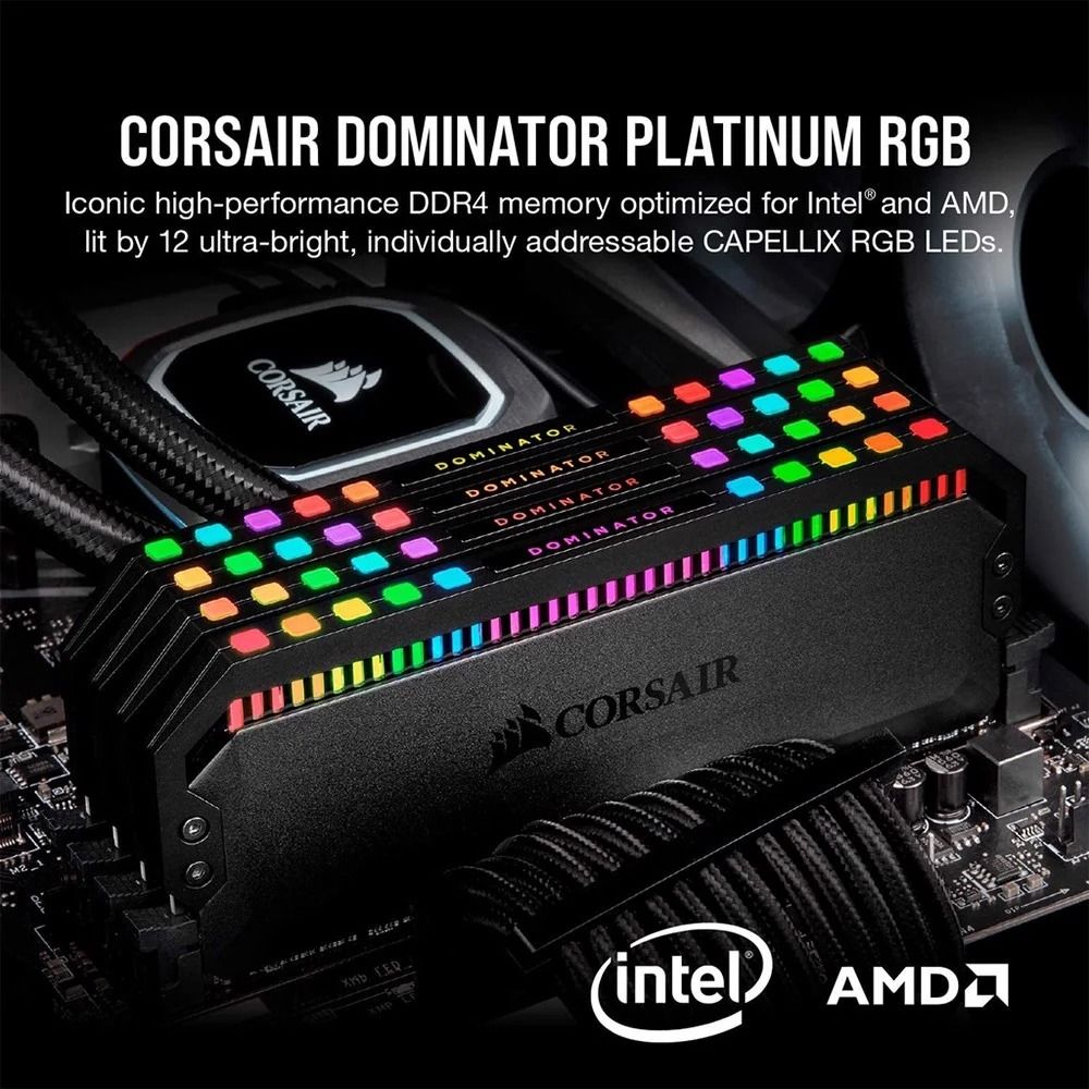 Ram Corsair Dominator Platinum 16GB 3200Mhz DDR4 RGB - ( CMT32GX4M2E3200C16 )