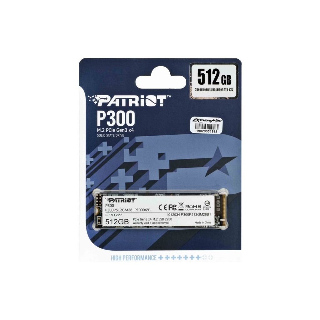 Ổ Cứng SSD 512GB Patriot P300 M2 2280 NVMe (P300P512GM28)