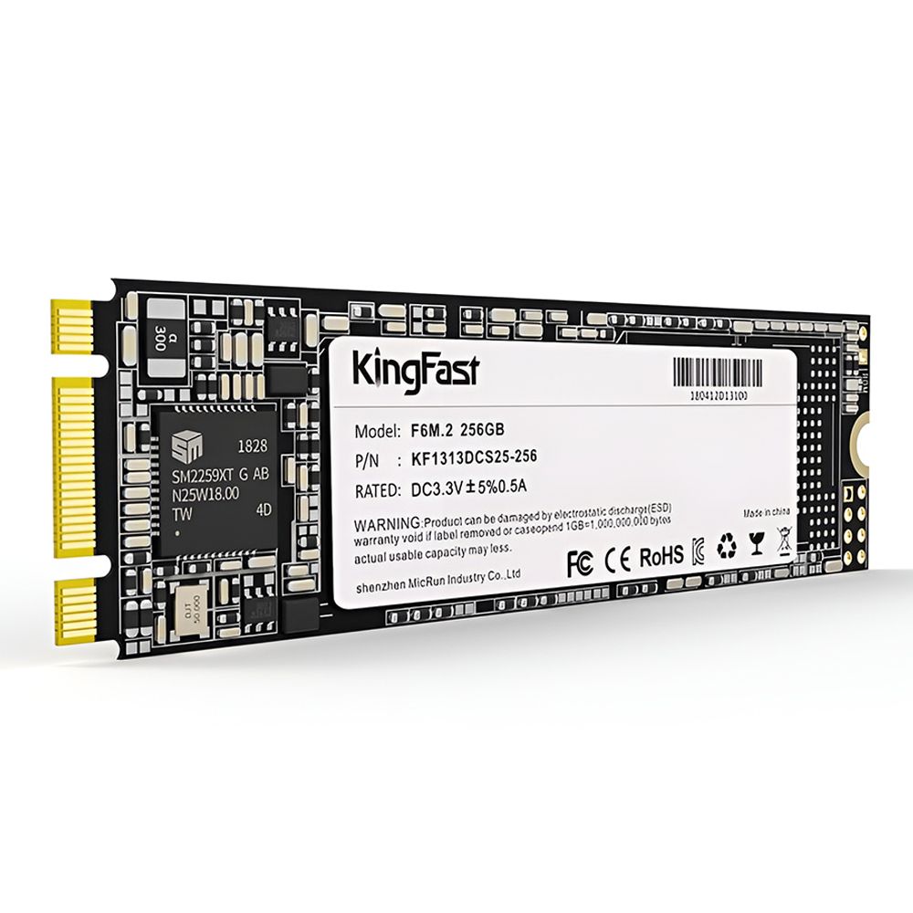 SSD Kingfast F6M.2 256GB | M.2 SATA 2280, read 550MB/s, write 450MB/s