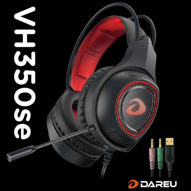 Tai nghe DareU Gaming VH350 SE 7.1 LED BLACK