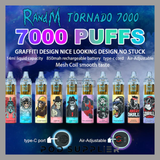  RandM Tornado 7000 Hơi 850mAh 14ML Pod 1 Lần Sạc Được | Mua 6 Tặng 1 