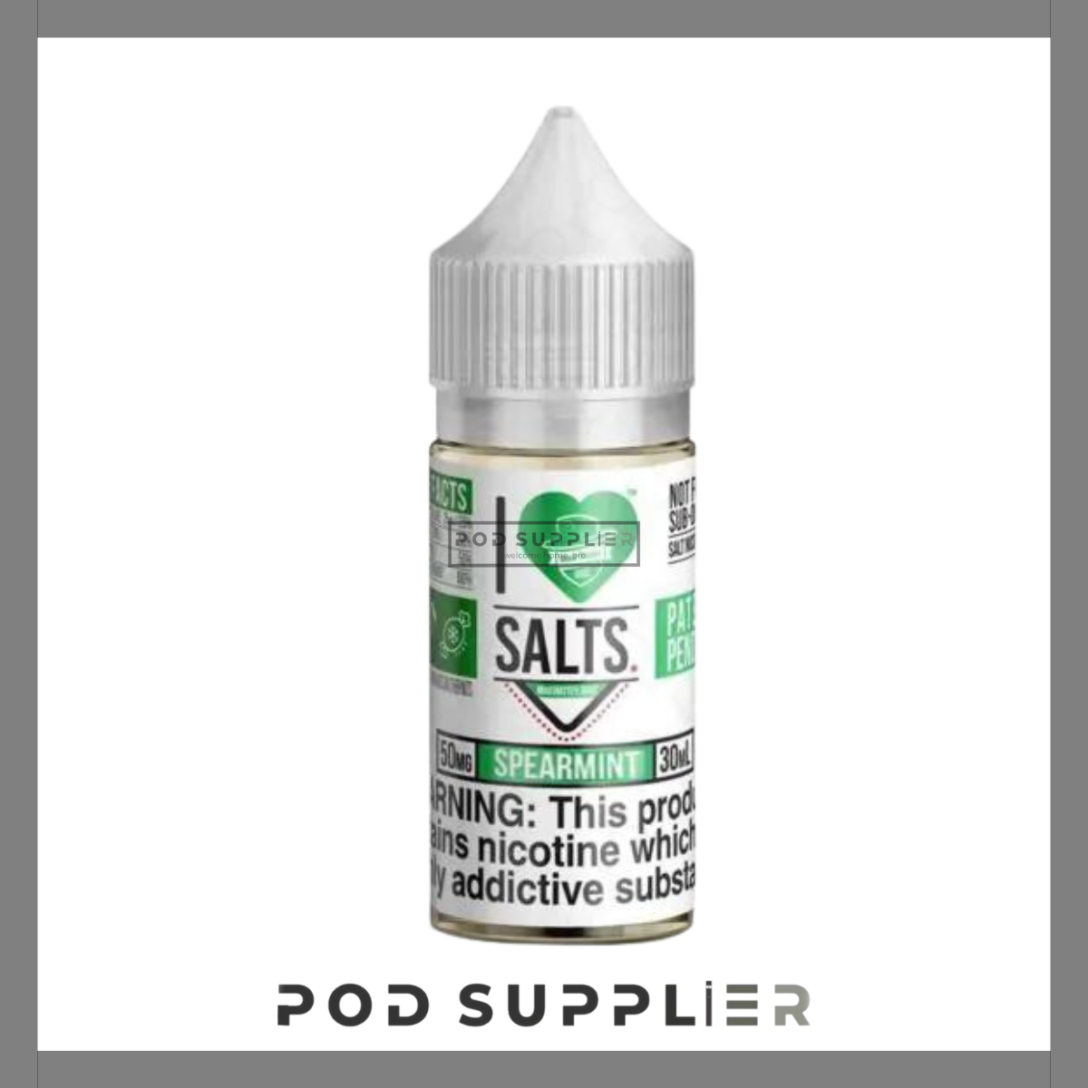  Spearmint ( Kẹo Bạc Hà ) By I Love Salts by Mad Hatter Salt Nic 