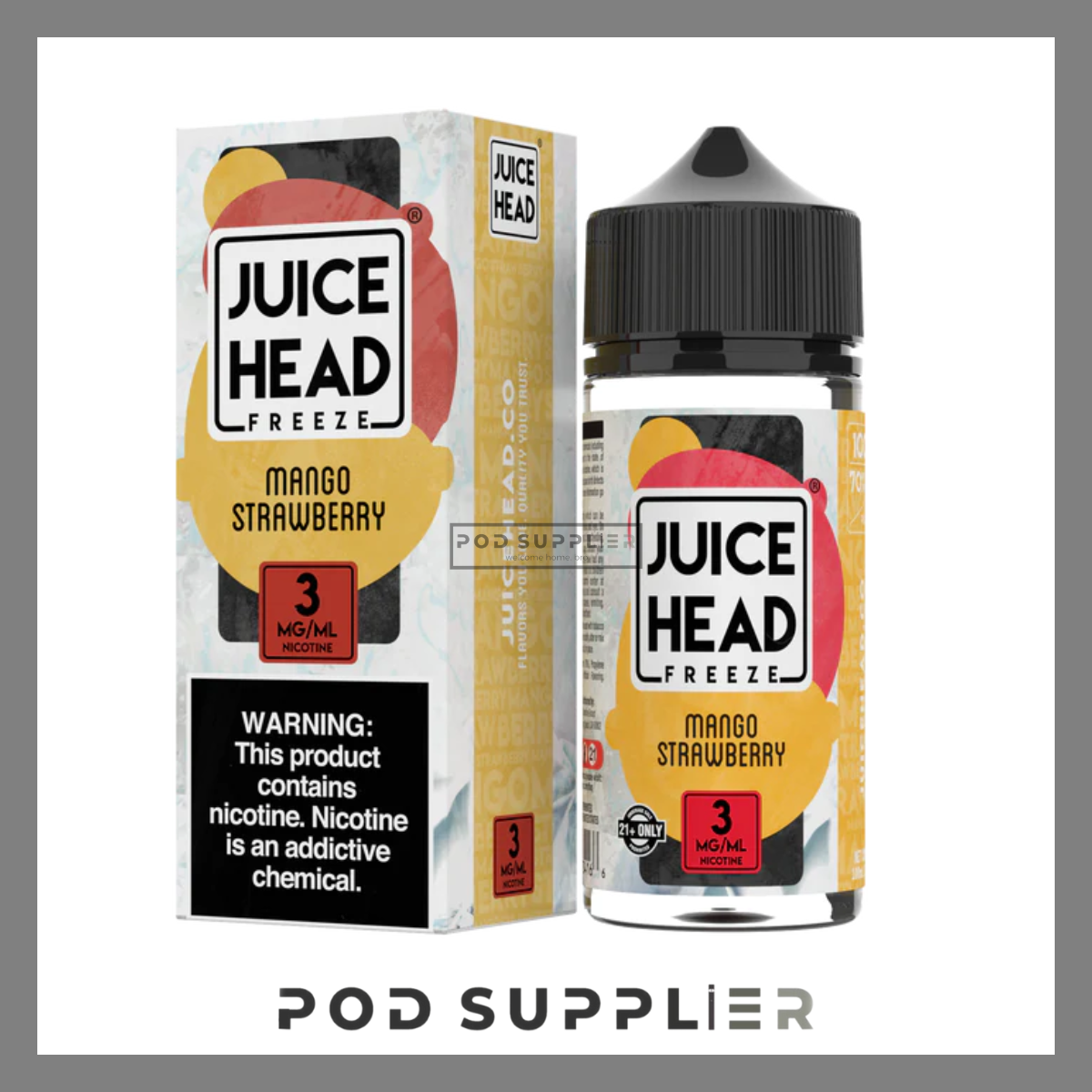  Mango Strawberry ( Xoài Dâu Lạnh ) By Juice Head Extra Freeze Freebase 100ML 