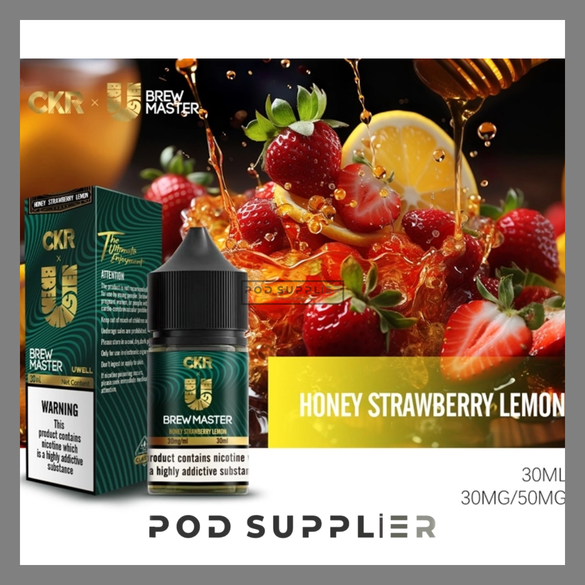  Lemon Berries Ice ( Chanh Quả Mọng Lạnh ) By Uwell Brew Master Salt Nic 30ML 