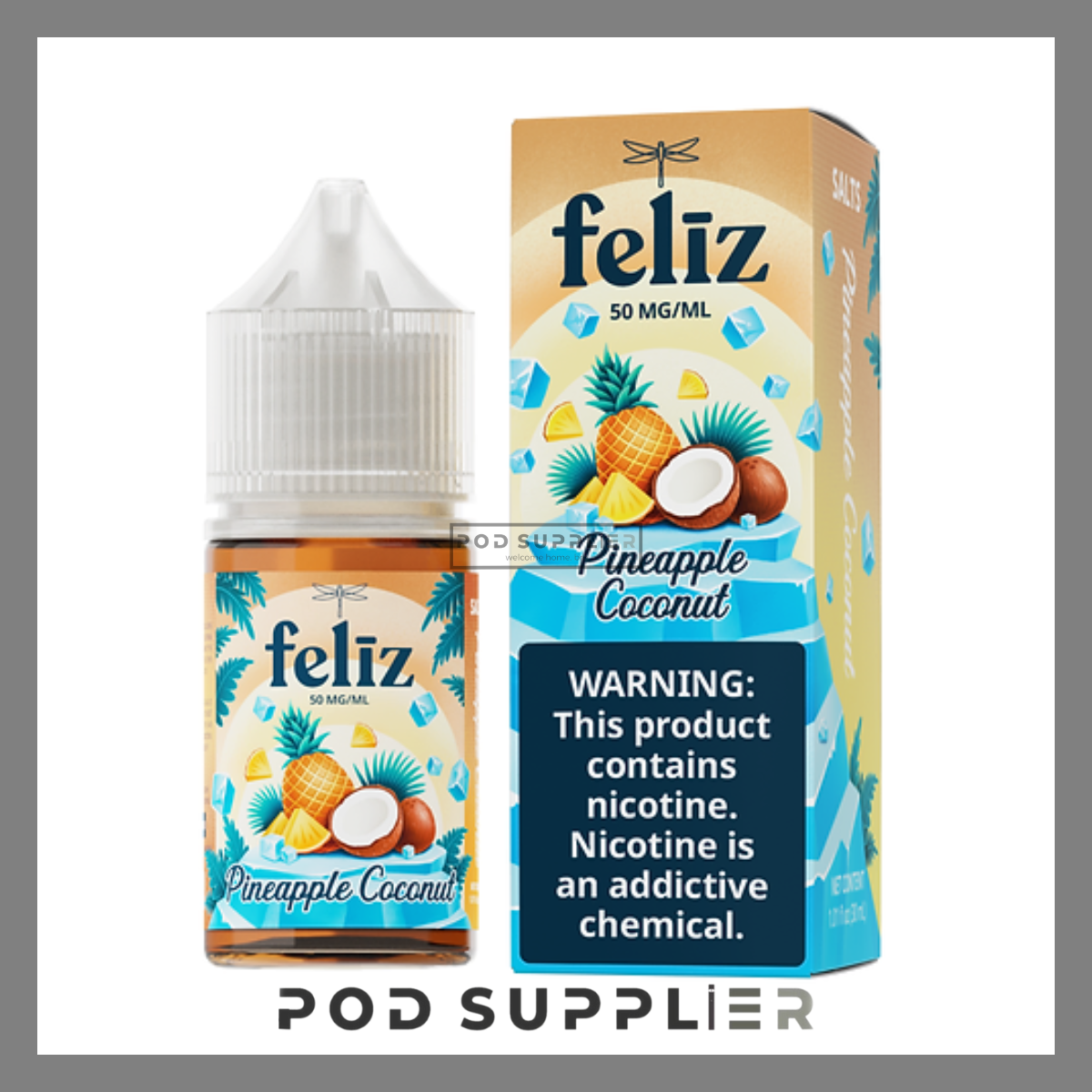  Pineapple Coconut ( Dứa Dừa Lạnh ) By Feliz Salt Nic 30ML 