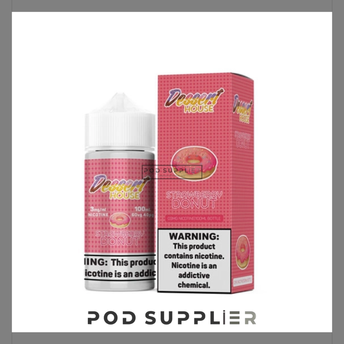  Strawberry Donut ( Bánh Donut Dâu ) By Dessert House Freebase 100ML 