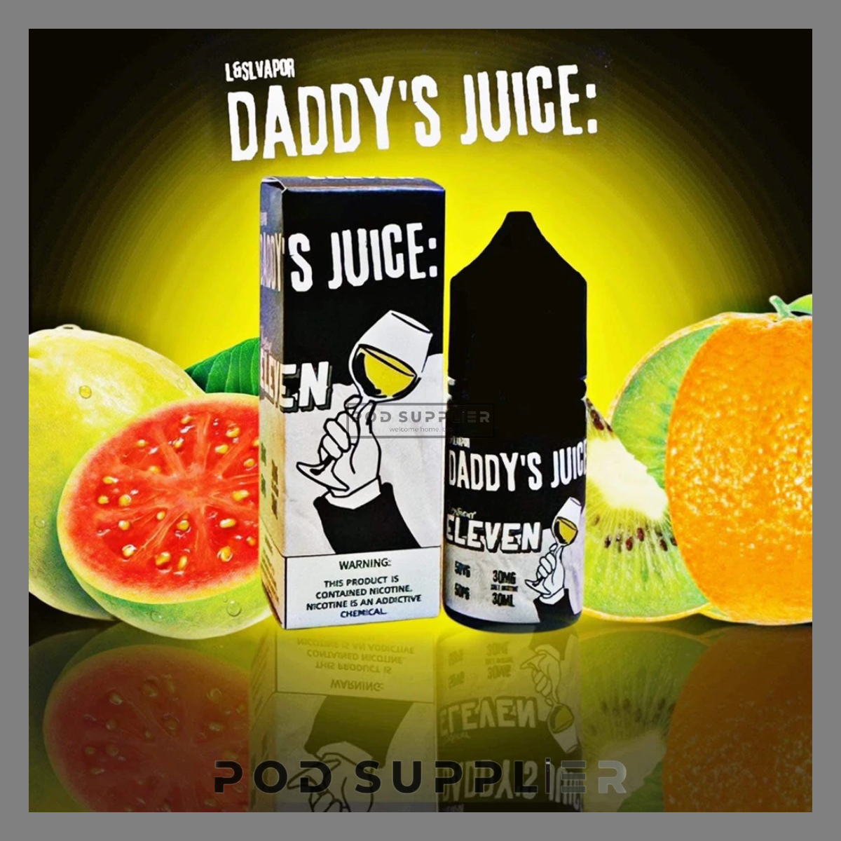  No.11 Kiwi Orange Guava ( Kiwi Cam Ổi ) By Daddy's Juice Salt Nic 30ML 