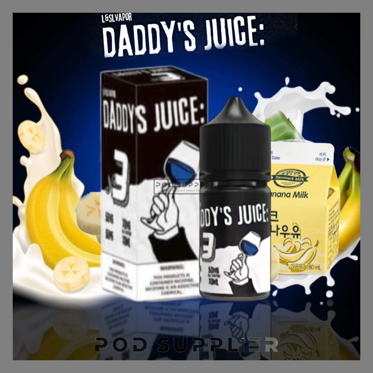  No.3 Banana Milk ( Sữa Chuối ) By Daddy's Juice Salt Nic 30ML 