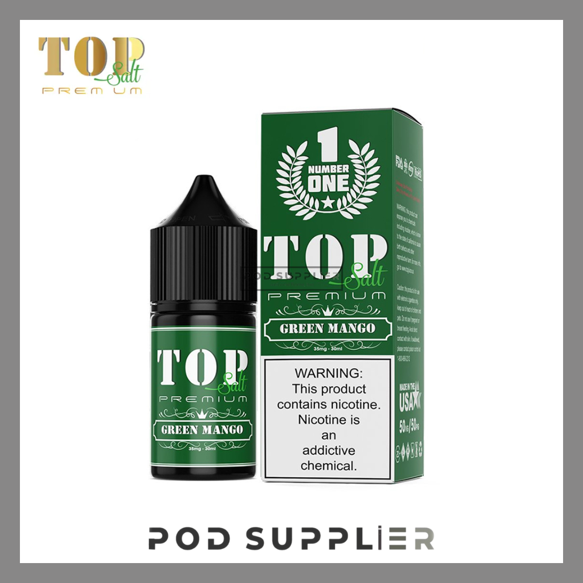  Green Mango ( Xoài Xanh Lạnh ) By Top Premium Salt Nic 30ML 