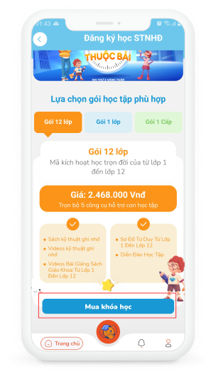 SIÊU TRÍ NHỚ HỌC ĐƯỜNG (Tài khoản VIP học trọn đời từ lớp 1 đến lớp 12)