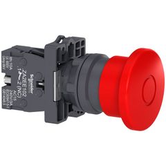 Nút dừng khẩn cấp Ø22, đường kính Ø40mm, màu đỏ, N/C, nhấn-kéo thả [XA2ET42]