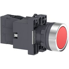 Nút nhấn có đèn báo Ø22, điện áp 24V AC/DC, N/O, màu đỏ [XA2EW34B1]