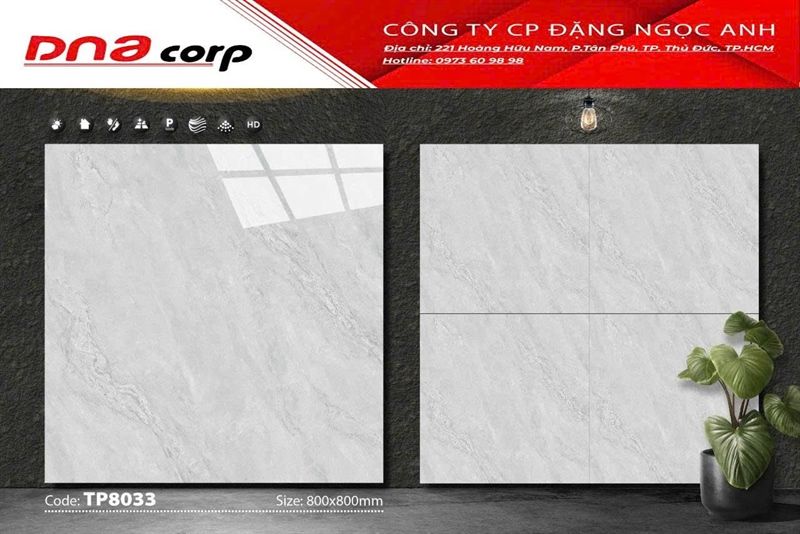 gạch đá hãng mikado 80x80 tp8033 thùng 3v/1.92 met