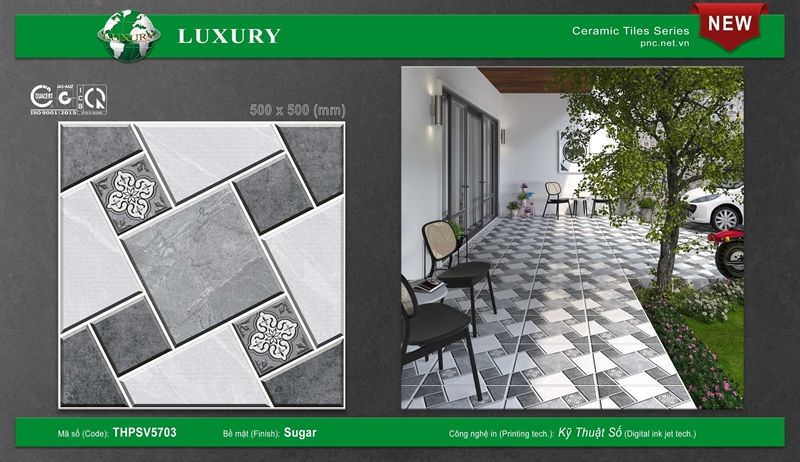 50*50 THP SV5703 Gạch men sân vườn (T=6V=1.5M)
