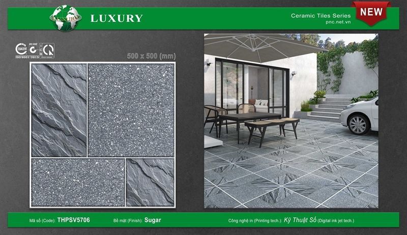 50*50 THP SV5706 Gạch men sân vườn (T=6V= 1.5M)