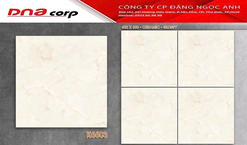 gạch men bóng kiến hãng pak 60x60 k6603 thùng 4v/ .144met
