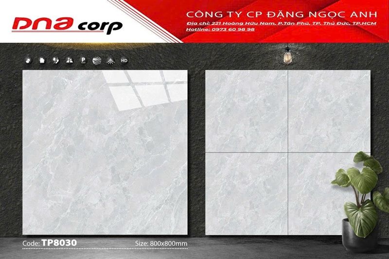 gạch đá hãng mikado 80x80 tp8030 thùng3v/1.92met