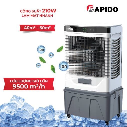 QUẠT ĐIỀU HÒA KHÔNG KHÍ RAPIDO WINDY-D CÔNG SUẤT 210W