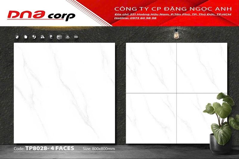 gạch đá hãng mikado 80x80 tp8028thùng3v/ 1.92met
