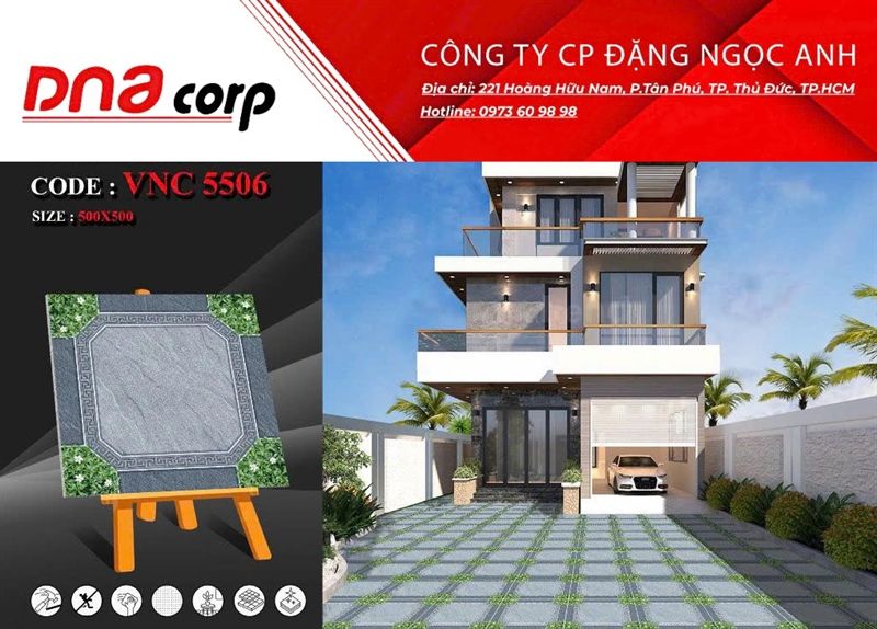 Gạch lát sân vườn đá Royal VNC5506 50*50 (T6v/1.5m)