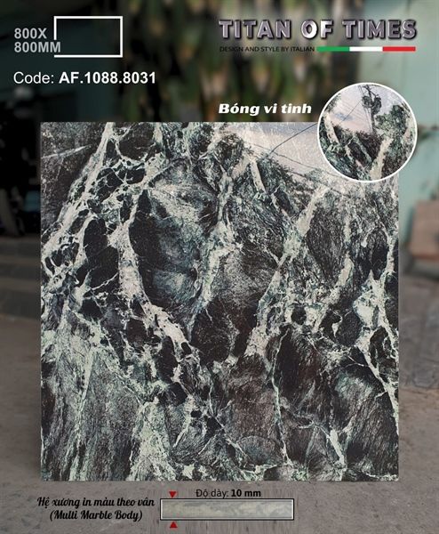 80*80 AF1088 8031 Gạch lát nền đá bóng vi tinh Apodio ( Dày 10mm )