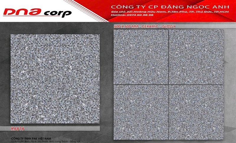 gạch men bóng hãng pak 60x60 k6616 thùng4v/ 1.44 met