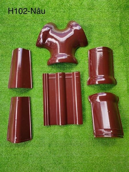 Ngói lợp tráng men Hera H102 Nâu
