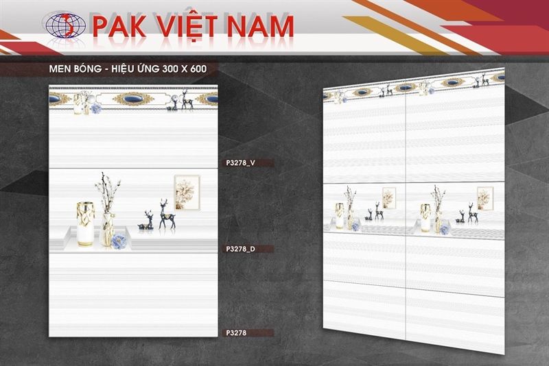 30*60 P3278 Gạch ốp tường thân men bóng PAK ( T=6V=1.08M )