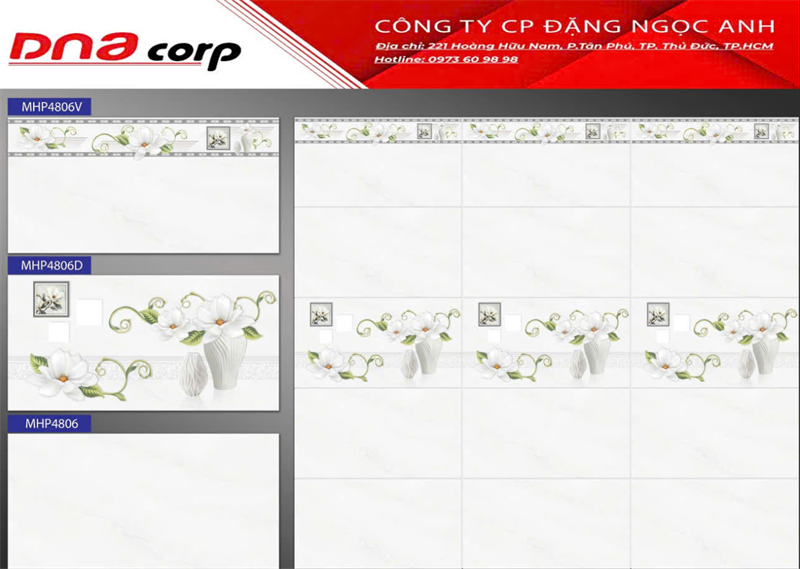 40*80 MHP4806V Gạch ốp tường viền men bóng phương nam (1.28m/4v/th)