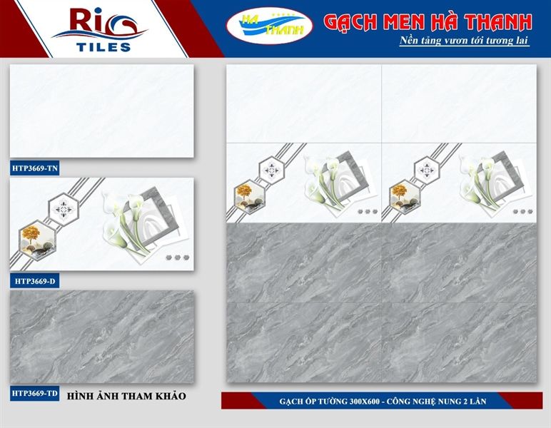 30*60 HTP3669TN Gạch ốp tường màu nhạt (T=8V=1.44M )