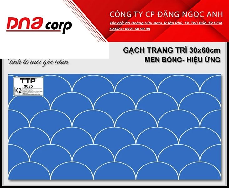 30*60 TTP3625 Gạch trang trí men bóng (1.44m/8v/thùng)