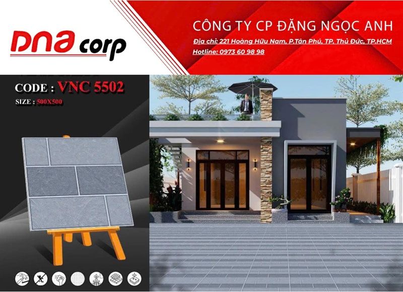 Gạch lát sân vườn đá Royal VNC5502 50*50 (T6v/1.5m)