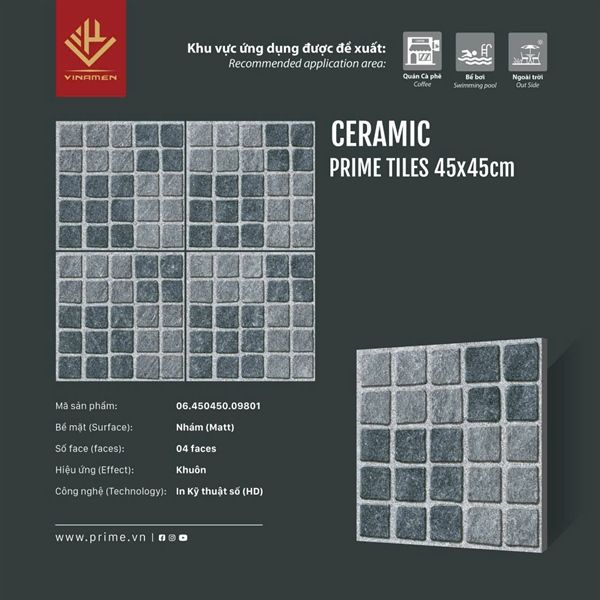 45*45 09801 Gạch lát nền Prime ( T=6V=1.215M )