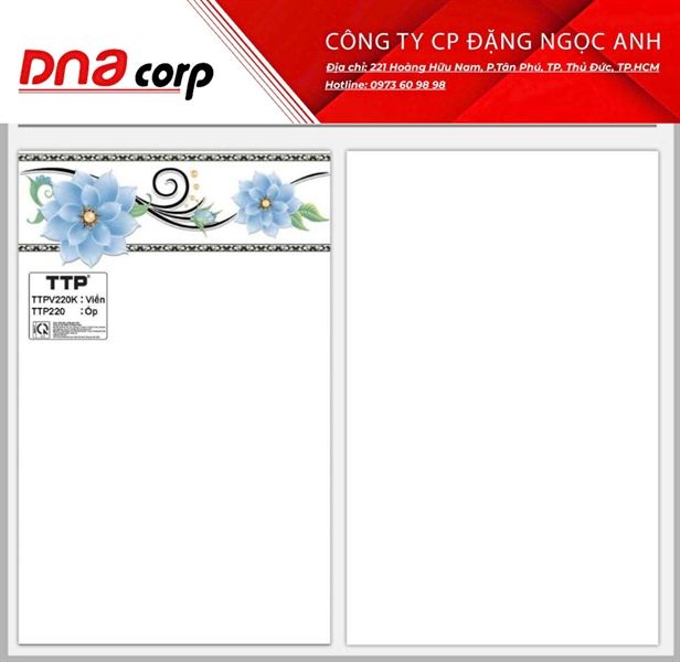 TTP220K Gạch ốp tường Viền (Thùng10v)