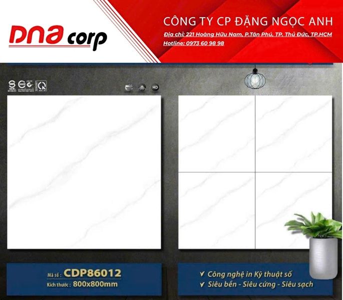 Gạch lát nền đá bán sứ CDP86012 Mikado 80*80 (T3v/1.92)