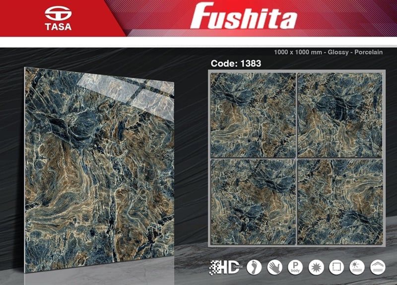 100*100 FST1383 Gạch lát nền bóng kiếng ( T=2V=2M )
