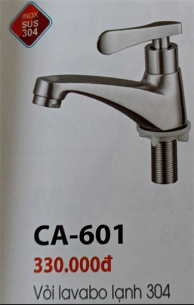 Vòi lavabo lạnh 304 CA-601 Cary ( giá đã giảm)