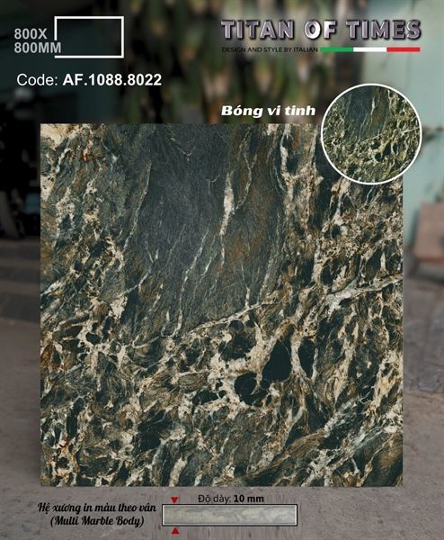 80*80 AF1088 8022 Gạch lát nền đá bóng vi tinh Apodio ( Dày 10mm )