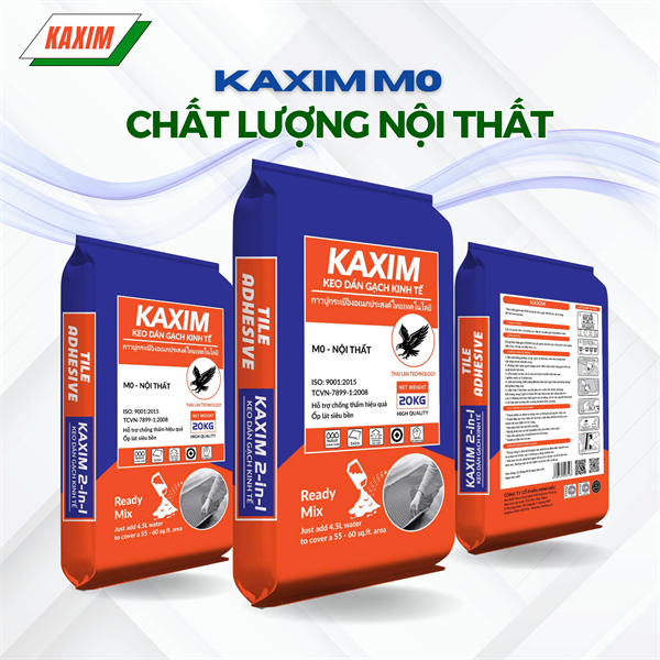 keo dán gạch đa năng kaxim 25kg