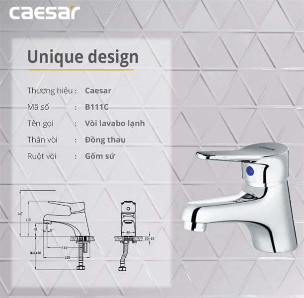 Vòi la lạnh Caesar B111C
