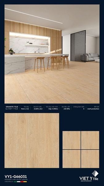 GỖ MỜ 60*60 ĐÁ VIỆT Ý VY1-G66031