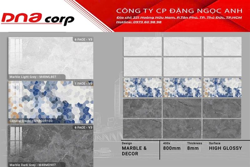 40*80 ML807 Gạch ốp tường Nhạt BK Apodio (T=5V=1.6M)