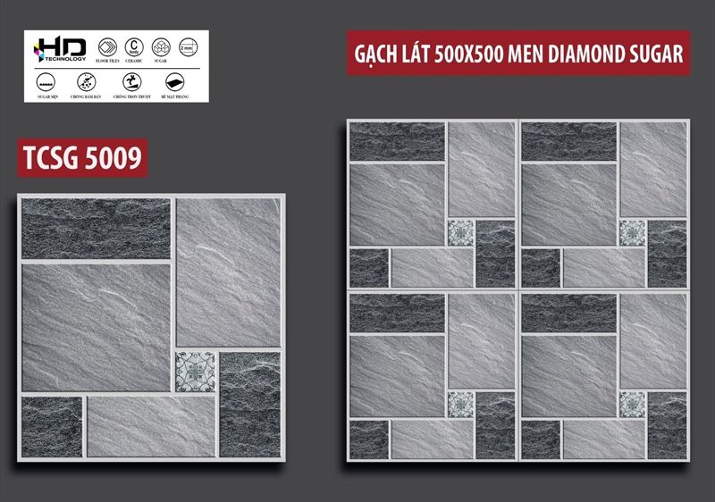 50*50 TCSG 5009 Gạch lát nền sân vườn men Sugar th6v/1.5met