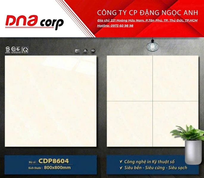 Gạch lát nền đá bán sứ CDP8604 Mikado 80*80 (T3v/1.92)