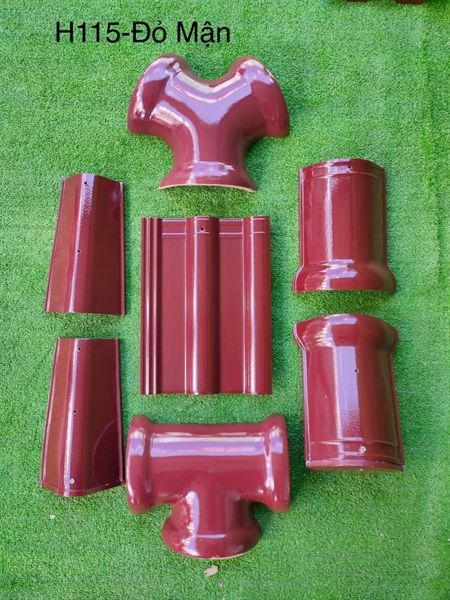 Ngói lợp tráng men Hera H115 Đỏ mận