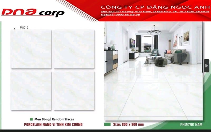 80*80 M8012 Gạch lát nền BK (T=3V=1.92M )