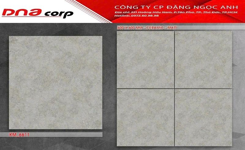 gạch men mờ hãng pak 60x60 km6611thùng4v/1.44met