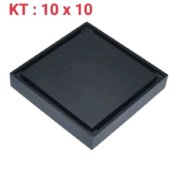 thoát sàn chống trào ngược bóng - mờ 10*10 đen